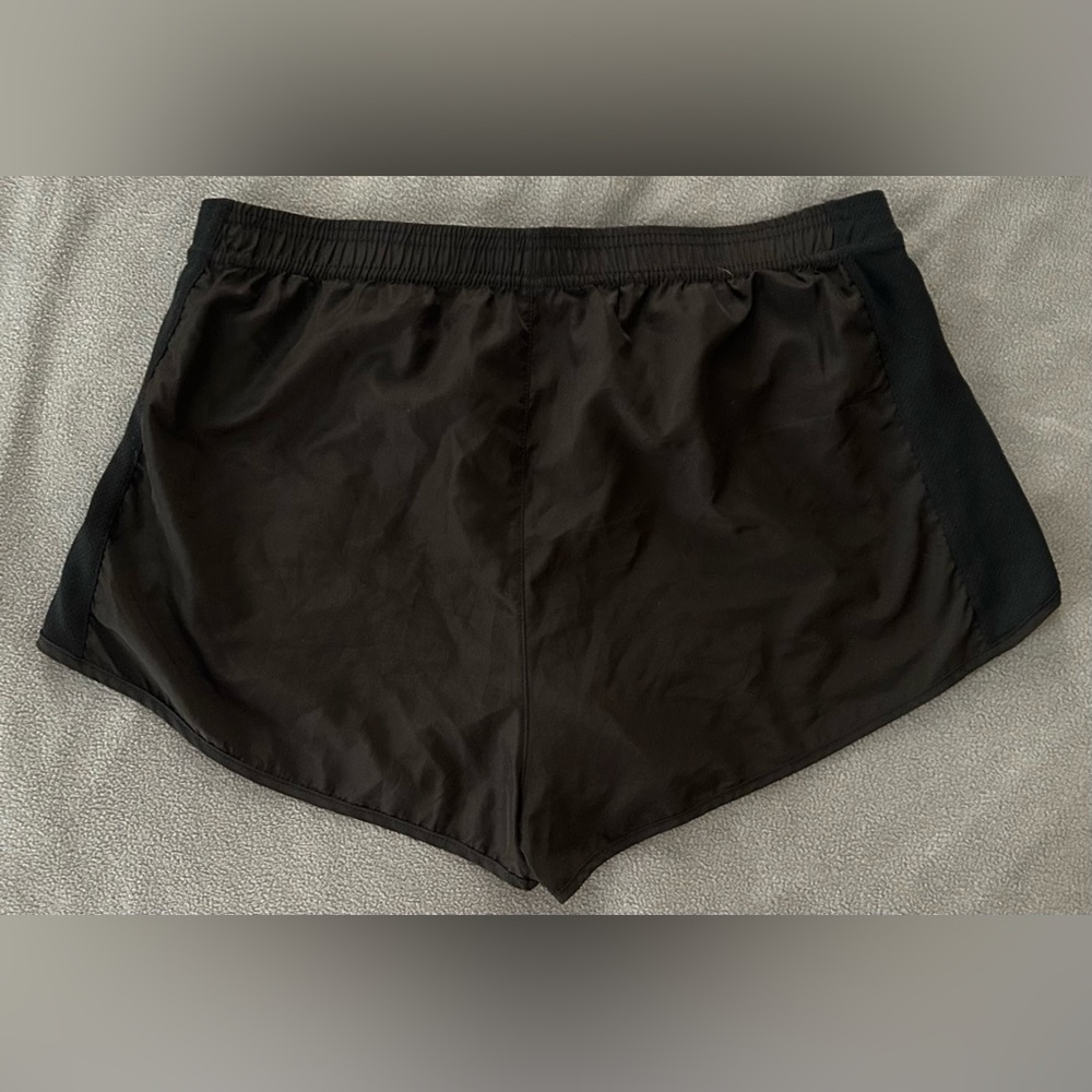 Mens Medium Black Athletic Shorts Lightweight Running Gym Shorts Elastic Waist